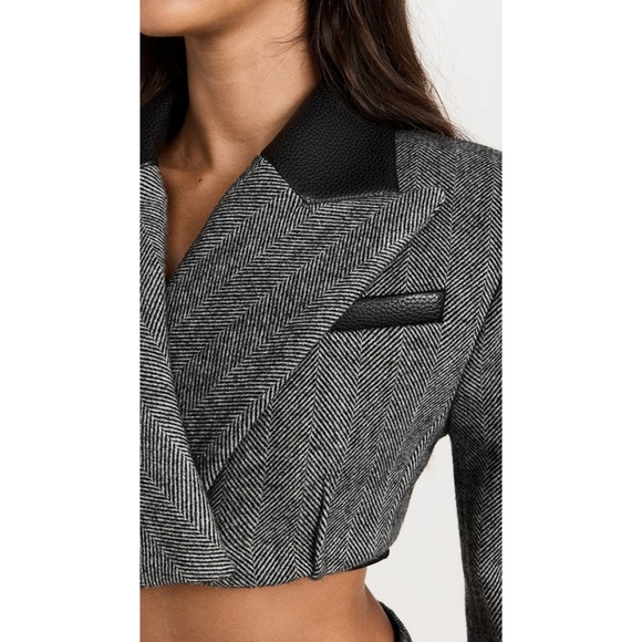 JONATHAN SIMKHAI Cropped Wool Blazer Size 4 - Picture 2 of 16